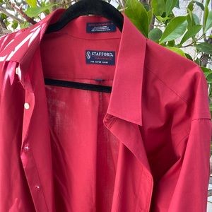 Stafford Red Mens Shirt